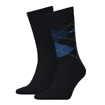 Tommy Hilfiger Men Sock Check Tommy Blue