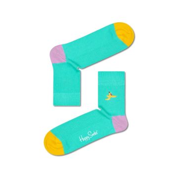 HappySocks Ribbed Emb. Banana Break 1/2 Crew Sock  REBBS13