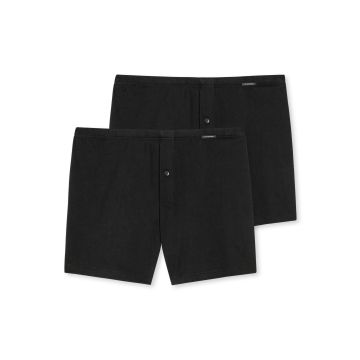 Schiesser heren 2 pack Boxershorts wijd 174002 000 zwart