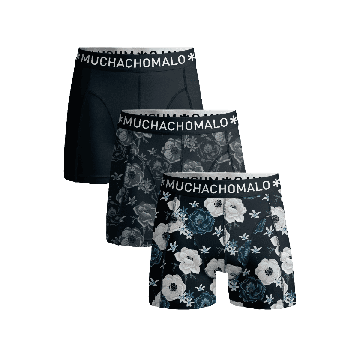 Muchachomalo 3 pack boys short U-FLORAL1010-01J 01 Blauw
