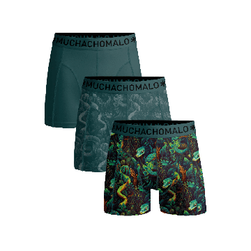 Muchachomalo 3 pack boys short U-snakey1010-01J 01 Blauw